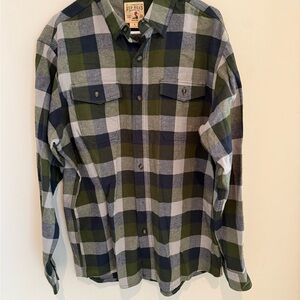 RedHead Green and Blue Plaid Casual Button Down Shirt